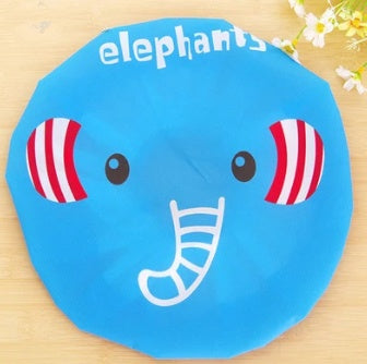 Blue Elephant Kids Shower Cap for Hair Washing New Eco-friendly Material Kids Shower Baby Bath Adjustable Size