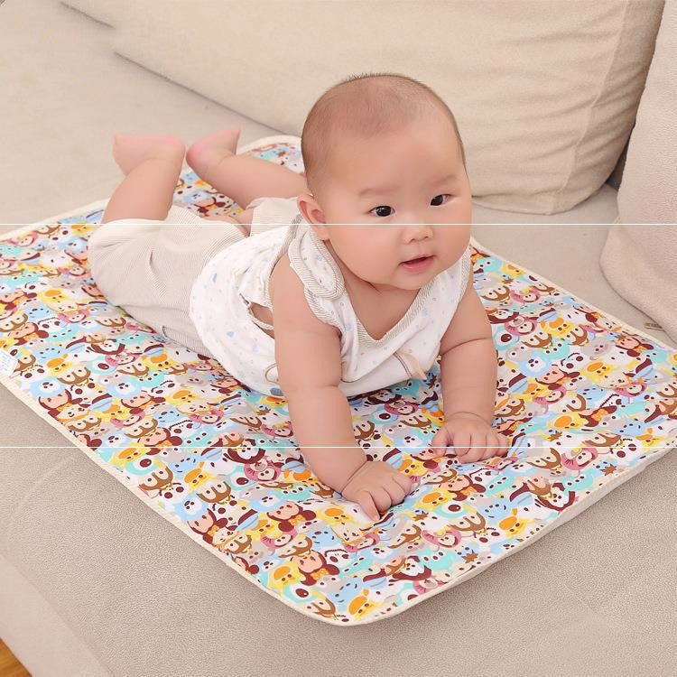 Cotton Baby Changing Mat, Waterproof Baby Bed Changing Mat