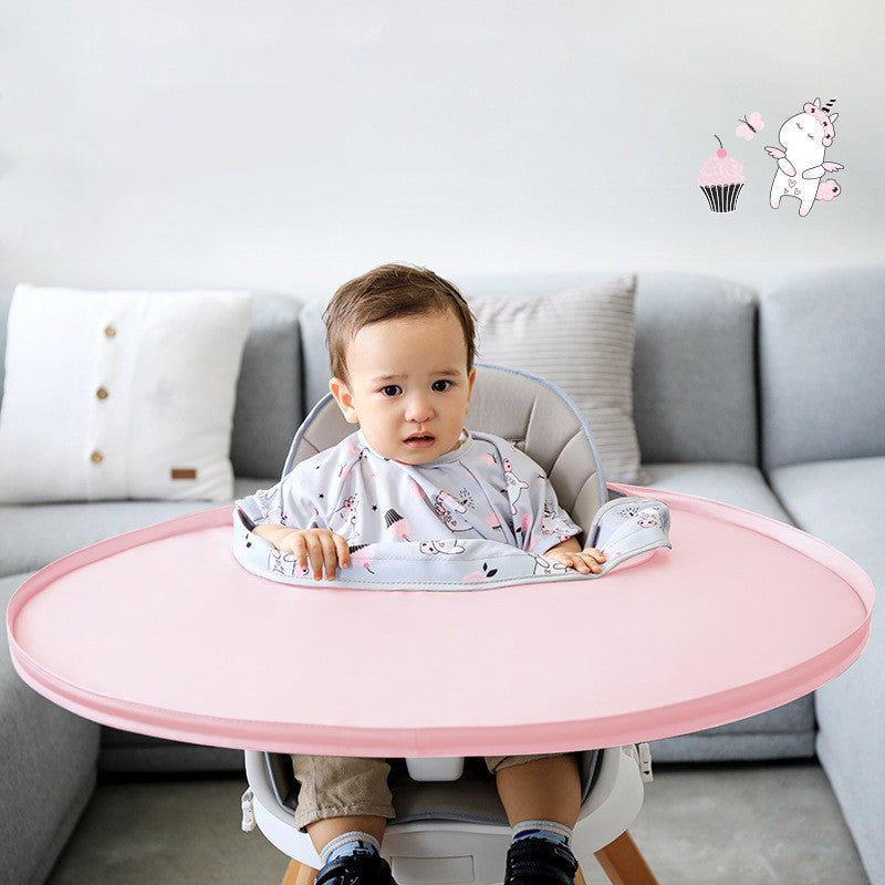     Waterproof Baby Bib with Food Catching Tray Bib Tray Baby Eat Dirty Mat Baby Eat Water-Proof Bib