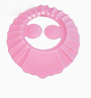 Pink Kids Shower Cap for Baby Hair Washing New Eco-friendly Material Kids Shower Baby Bath Adjustable Size
