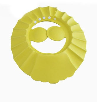 Yellow Kids Shower Cap for Baby Bath and Hair Washing New Eco-friendly Material Kids Shower Baby Bath Adjustable Size