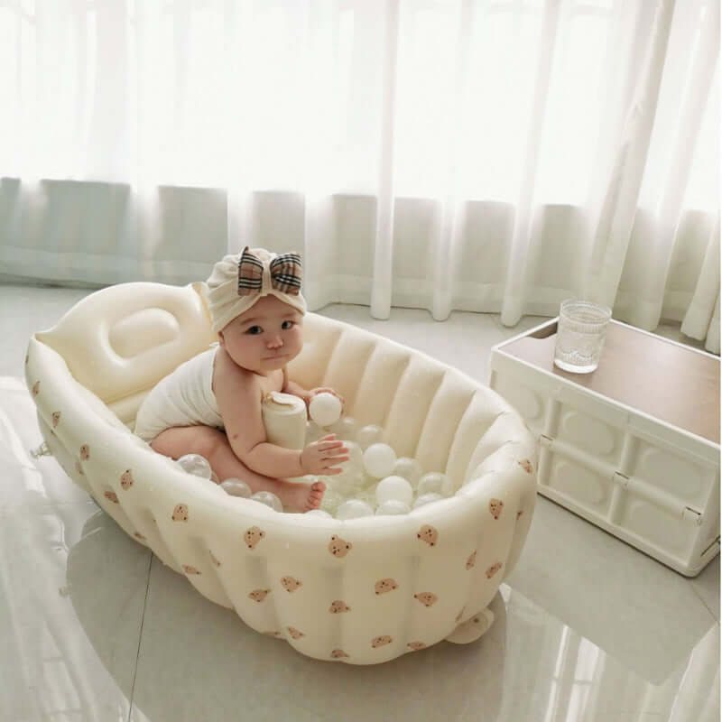 Inflatable Baby Bathtub | Foldable Portable Baby Bath Tub