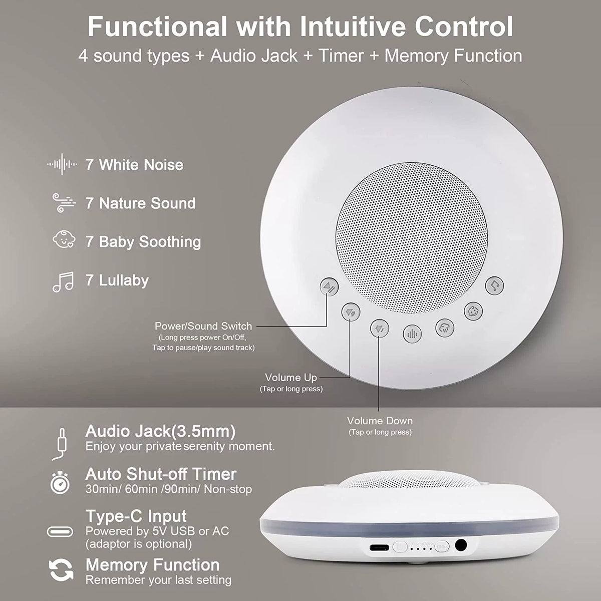 Baby Portable Sleeping Aid Instrument White Noise