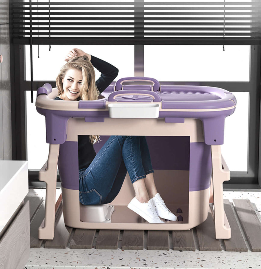 Portable Soaking Tub | Foldable Adult Bath Tub for Home