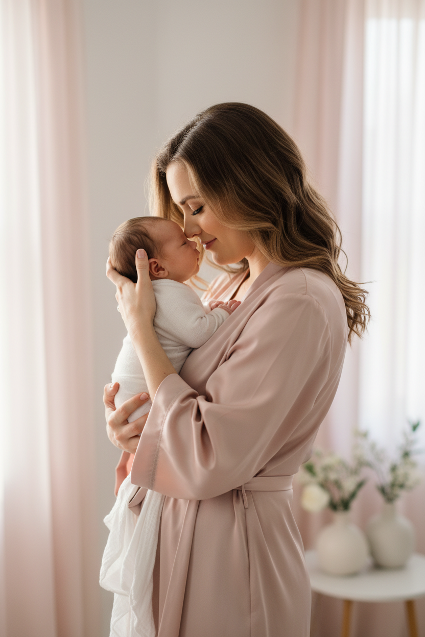 Mother and baby together