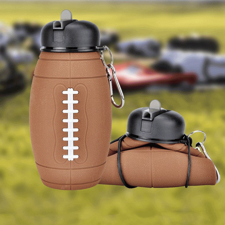     Portable Collapsible Water Bottle for Travel and Fitness Outdoor Collapsible Sports Water Bottle Reusable Leak-proof Portable Football Water Bottle For All Sports