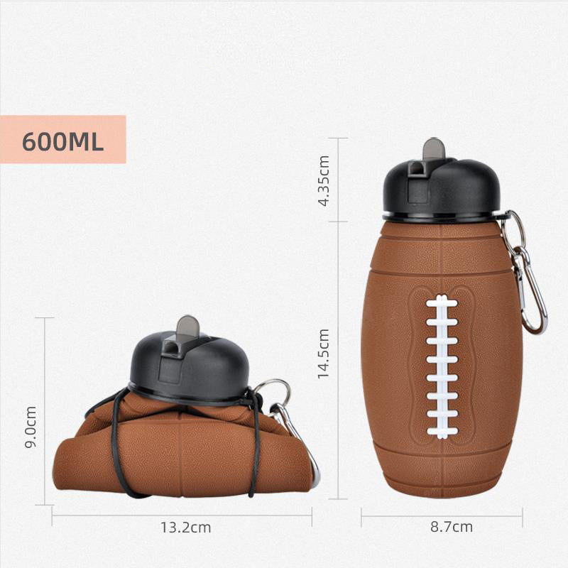     Portable Collapsible Water Bottle for Sports and Travel Outdoor Collapsible Sports Water Bottle Reusable Leak-proof Portable Football Water Bottle For All Sports